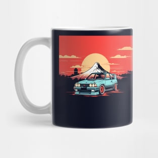 Drift Car and Mount Fuji Mug